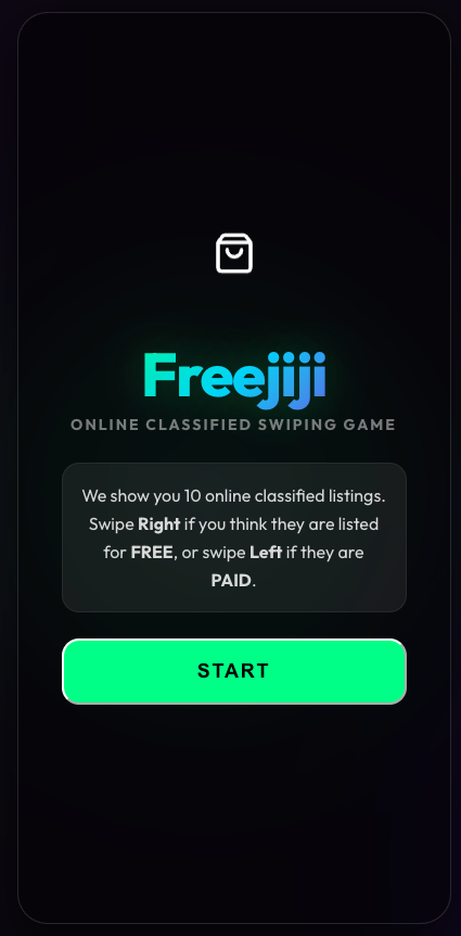 Freejiji Start Screen